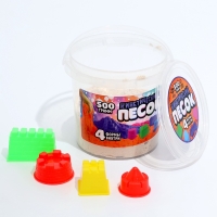 Кинетический песок, 4 формочки, 500 гр, цвет белый Кинетический песок, 4 формочки, 500 гр, цвет белый