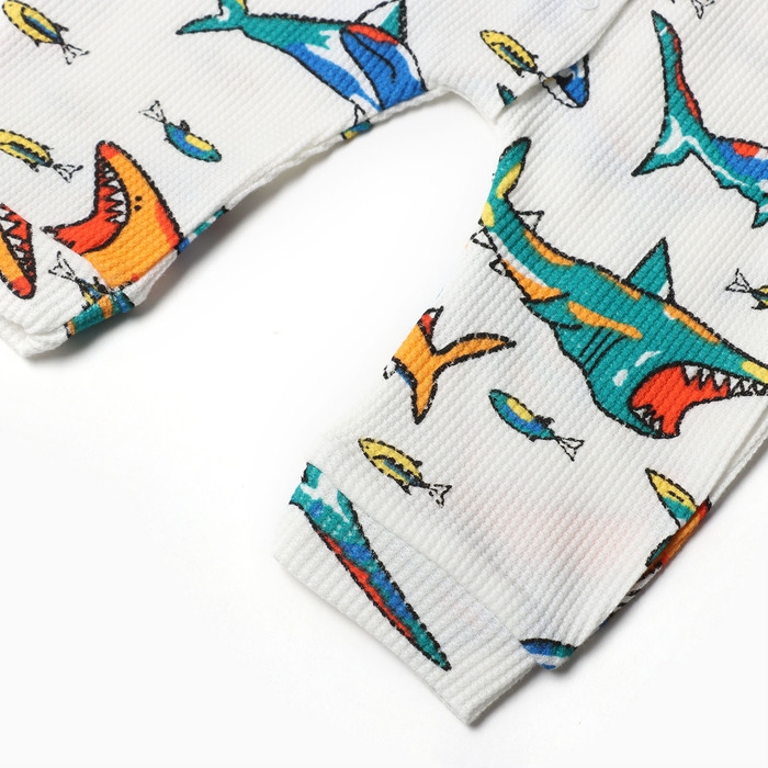 Комбинезон детский, цвет белый, рост 68 см