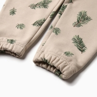 Новый год. Набор (боди и комбинезон) Крошка Я "Еловые веточки", рост 80-86 см