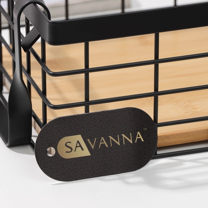 Корзина универсальная SAVANNA &laquo;Эстетика&raquo;, 25&times;18,3&times;10 см, цвет чёрный