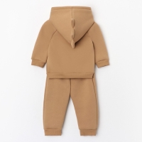 Костюм: толстовка и брюки Крошка Я Dino, рост 92-98, коричневый