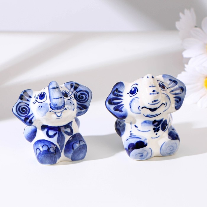 Сувенир &laquo;Слон&raquo;, средний, 7 см, гжель