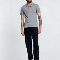 Рубашка поло мужская Adam, серый меланж, размер S