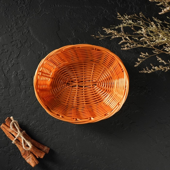 Корзинка для подачи Доляна &laquo;Капучино&raquo;, 17&times;14&times;4 см, цвет коричневый