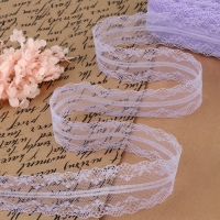 Кружево капроновое, 35 мм &times; 10 &plusmn; 1 м, цвет сиреневый