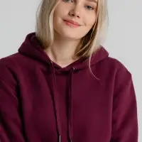 Толстовка с капюшоном унисекс King, бордовая, размер XS