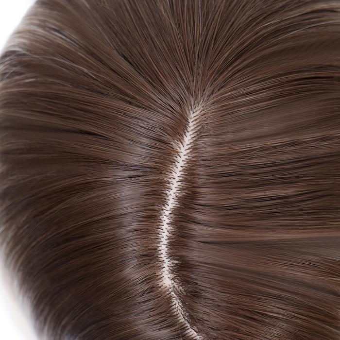 Парик искусственный, имитация кожи, 60 см, 160 гр, цвет омбре русый/блонд