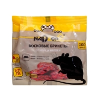 Восковые брикеты от крыс и мышей Nadzor, 100г Восковые брикеты от крыс и мышей Nadzor, 100г
