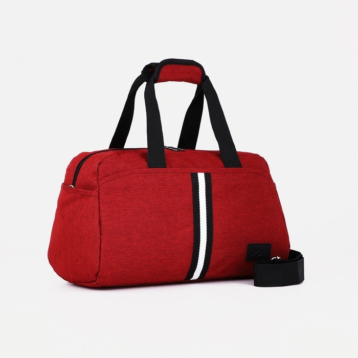 Сумка спортивная женская на молнии, 3 наружных кармана, длинный ремень, маленький размер, цвет бордовый Сумка спортивная женская на молнии, 3 наружных кармана, длинный ремень, маленький размер, цвет бордовый