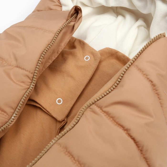 Конверт-кокон детский, цвет коричневый, рост 56-62 см