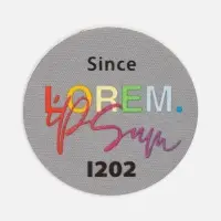 Наклейка тканевая Lunga Round, M, серая Наклейка тканевая Lunga Round, M, серая