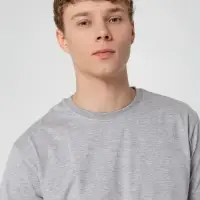 Футболка унисекс T-bolka 160, серый меланж, размер M