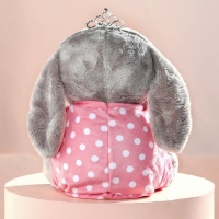 Мягкая игрушка &laquo;Зайка Ла-Пу-Ля в камбинизоне с короной&raquo;, цвет серый, 20см