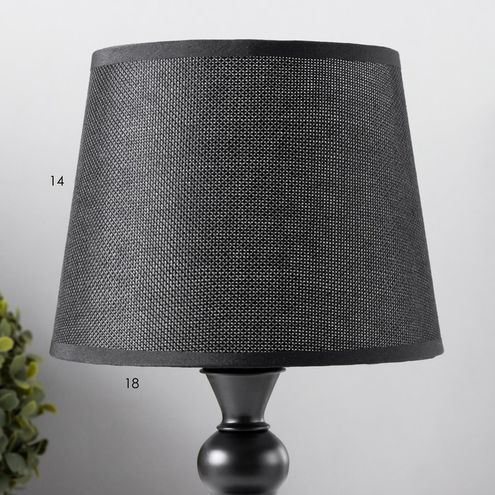 Лампа настольная Е27 25W 220В "Турон черная" 31х19х19 см RISALUX