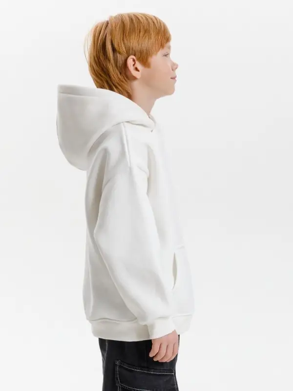 Худи детское оверсайз Junipero, молочное, 6 лет