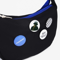 Сумка молодёжная на молнии, цвет чёрный Сумка молодёжная на молнии, цвет чёрный