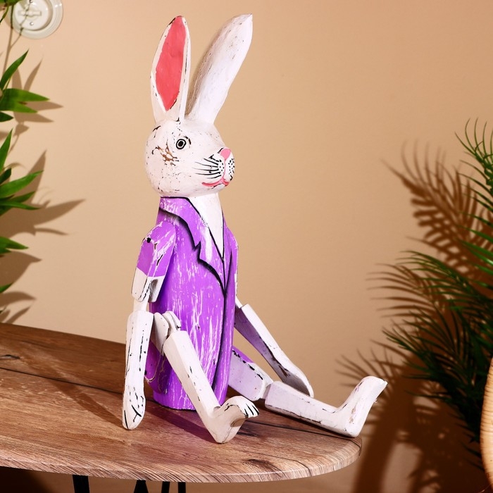 Сувенир Сувенир "Заяц" висячие лапки, дерево 60 см