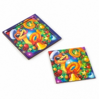 Пазлы для детей деревянные &laquo;Новый год! Змея в венке&raquo;, 16 элементов, символ года 2025