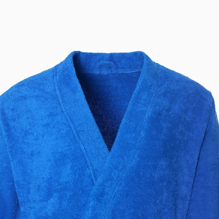 Халат махровый Экономь и Я мужской, размер 48-50, цвет синий, 100% хлопок с AIRO, 320 г/м2