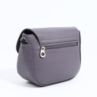 Сумка-мессенджер RICHET на магните, наружный карман, длинный ремень, цвет серый Сумка-мессенджер RICHET на магните, наружный карман, длинный ремень, цвет серый