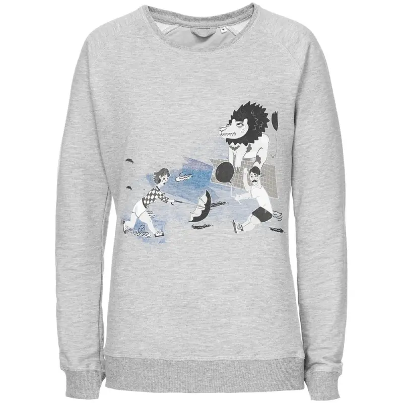 Свитшот женский &laquo;Не вы ли были у Невы&raquo;, серый меланж, размер S