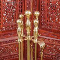 Каминный набор латунь "Царский" (4 предмета) 12,5х12,5х60 см Каминный набор латунь "Царский" (4 предмета) 12,5х12,5х60 см