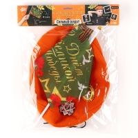 Карнавальный набор &laquo;Сильный солдат&raquo; оранжевый берет, размер 54-56, значок, флажок