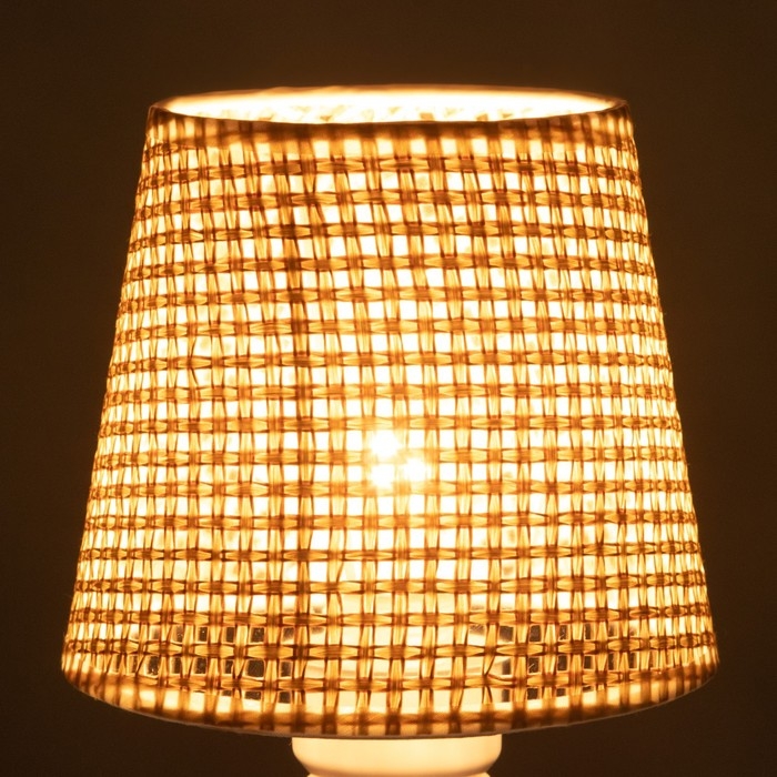 Абажур Абажур "Саржа" бежевый E14 14х14х12 см.