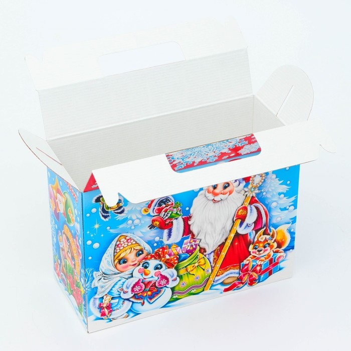 Новый год. Подарочная коробка Новогодняя Чемодан Новый год. Подарочная коробка Новогодняя Чемодан "Время" с игрой и анимацией 23 х 10 х 16,5 см.