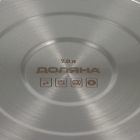 Кастрюля из нержавеющей стали «Грейт», 7 л, индукция Кастрюля из нержавеющей стали «Грейт», 7 л, индукция