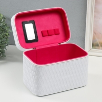 Шкатулка кожзам с зеркалом "Сердца. Белый" набор 3 шт 21х13,5х13;18,5х10,5х10;16,5х15х23 см Шкатулка кожзам с зеркалом "Сердца. Белый" набор 3 шт 21х13,5х13;18,5х10,5х10;16,5х15х23 см