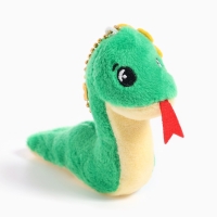 Новый год! Мягкая игрушка &laquo;Змея&raquo;, с цветком, на подвесе, 8 см, цвет МИКС