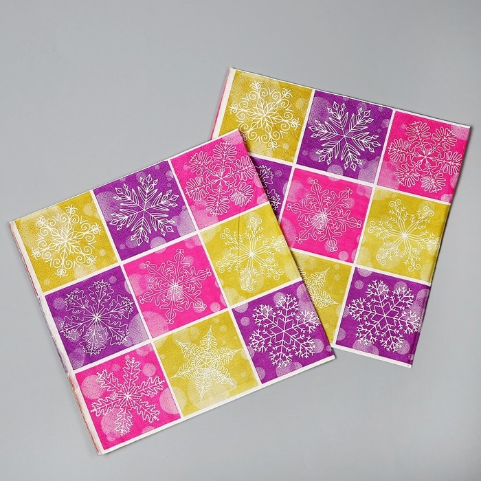 Новый год! Салфетки бумажные «Снежинки», в наборе 20 шт. Новый год! Салфетки бумажные «Снежинки», в наборе 20 шт.