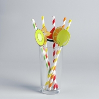 Трубочки для коктейля &laquo;Фрукты&raquo;, набор 6 шт.