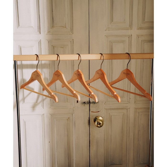 Плечики - вешалки для одежды SL Home, 5 шт, детские, дерево лотос, 33×21 см Плечики - вешалки для одежды SL Home, 5 шт, детские, дерево лотос, 33×21 см