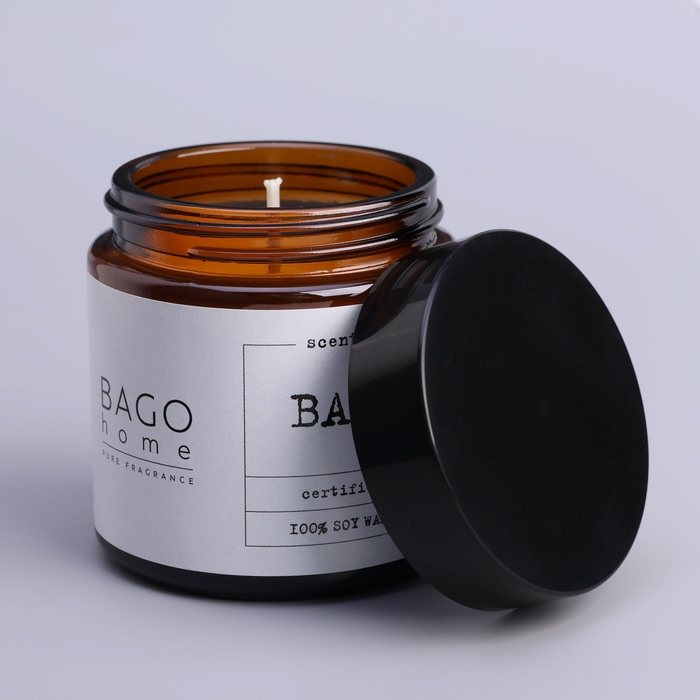 Свеча ароматическая в банке Свеча ароматическая в банке "Бамбук", совый воск, 88 г