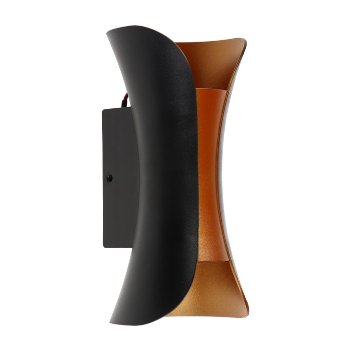 Светильник фасадный &laquo;Элегант&raquo;, FSD-035, 10Вт, 3000К, 1 луч, IP65, 220В, пласт., черно-золот.   10084