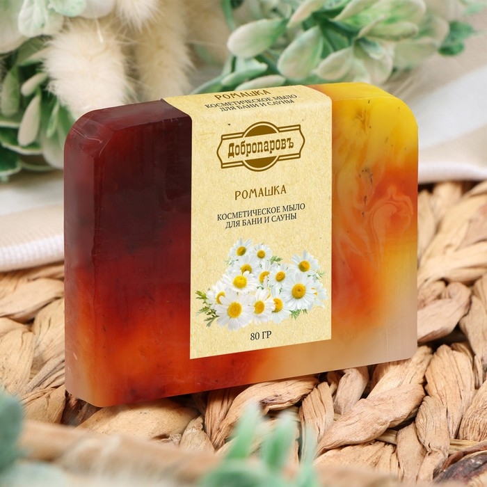 Мыло СПА - уход для бани и сауны Мыло СПА - уход для бани и сауны "Ромашка" Добропаровъ РУЧНАЯ РАБОТА 80 гр