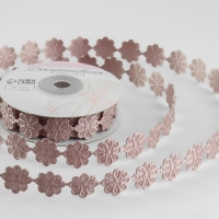 Лента фигурная «Цветок», 18 мм, 9 ± 0,5 м, цвет пудровый Лента фигурная «Цветок», 18 мм, 9 ± 0,5 м, цвет пудровый