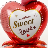 Шар фольгированный 61" &laquo;Сердца для любимой&raquo;, на подставке, под воздух
