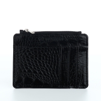 Визитница кожаная, TEXTURA, 8 карт, цвет чёрный