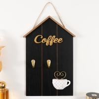 Крючки декоративные дерево "Кофейный аромат" 30,3х20х3 см Крючки декоративные дерево "Кофейный аромат" 30,3х20х3 см