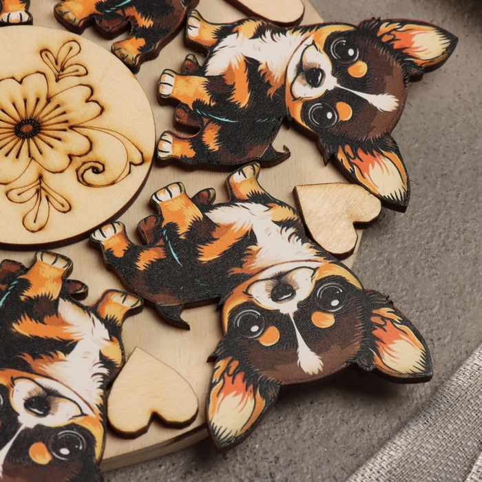 Подставка под горячее Подставка под горячее "Чихуахуа", D=20, можжевельник