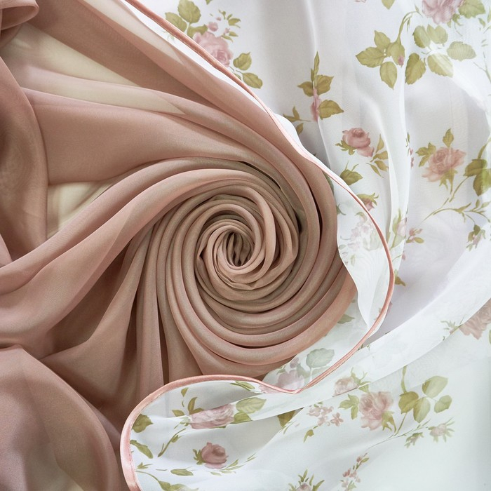 Комплект штор для кухни Witerra Византия 280х160см, какао, правая, пэ100% Комплект штор для кухни Witerra Византия 280х160см, какао, правая, пэ100%