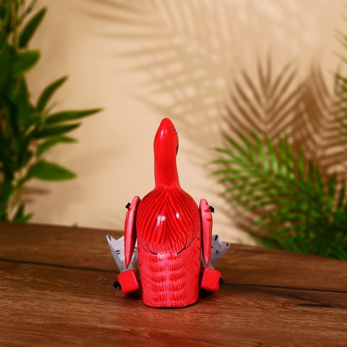 Сувенир "Фламинго" висячие лапки, дерево 25 см