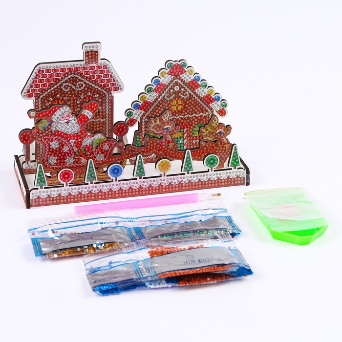 Алмазная вышивка «Санта Клаус в санях», интерьерный декор Алмазная вышивка «Санта Клаус в санях», интерьерный декор