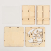 Новогодняя роспись по дереву «Новый год! Олени», со светящимся песком Новогодняя роспись по дереву «Новый год! Олени», со светящимся песком