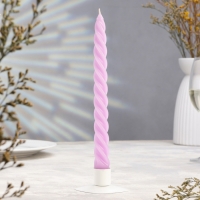 Набор свечей витых, 2,3х 24,5 см, 5 ч, 50 г, 4 штуки, сиреневый Набор свечей витых, 2,3х 24,5 см, 5 ч, 50 г, 4 штуки, сиреневый