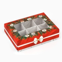 Коробка складная под 6 конфет &laquo;Снежная сказка&raquo;, 13.5 х 9.8 х 3.8 см