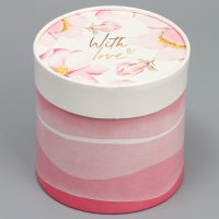 Набор шляпных коробок 2 в 1, упаковка подарочная, &laquo;With love&raquo;, 13 х 13, 16 х 16 см